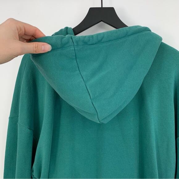 GAP Vintage Soft Cropped Full-Zip Hoodie Jade Stone Green XL (L) - Picture 10 of 10